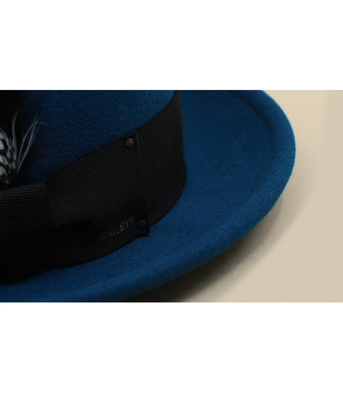 teal blue felt trilby